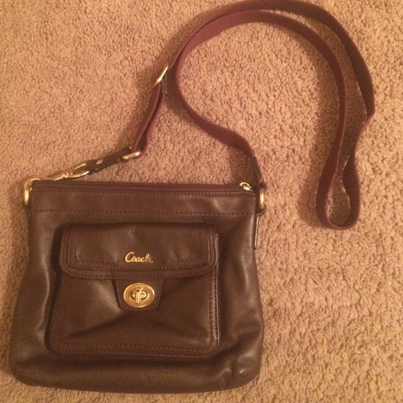 Brown COACH cross body bag