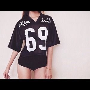 Hellz Bellz Crop Jersey BLACK and WHITE