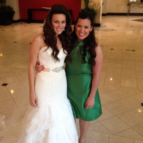 HOLD for MEGSTUR: Kelly green bridesmaid dress