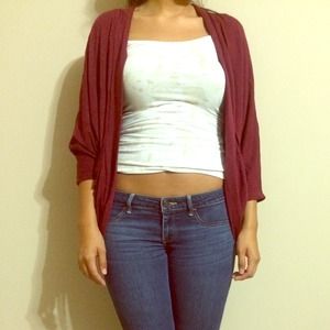 Burgundy color cardigan!