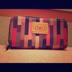 D&G colorful striped wallet