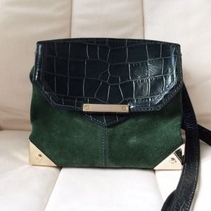 Alexander Wang Green Suede Marion Bag