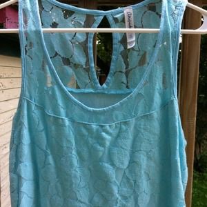 AEROPOSTALE Aqua lace tank top . Juniors XL