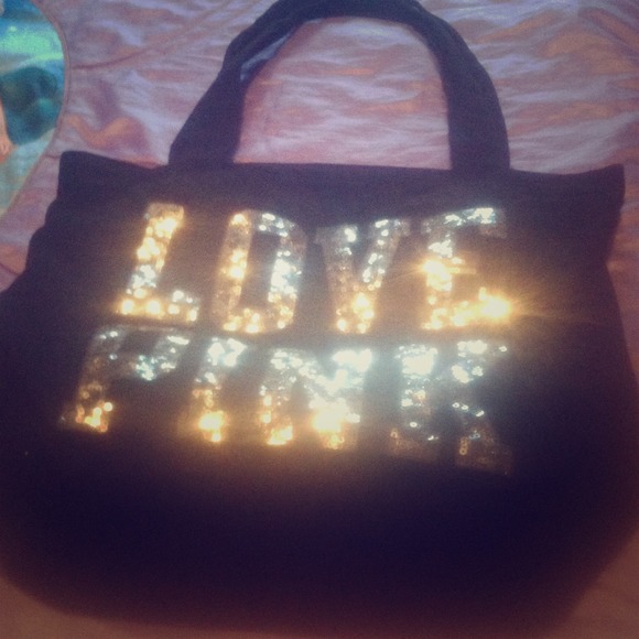 🚫SOLD🚫👜 VS LOVE PINK SEQUENCE TOTE 👜