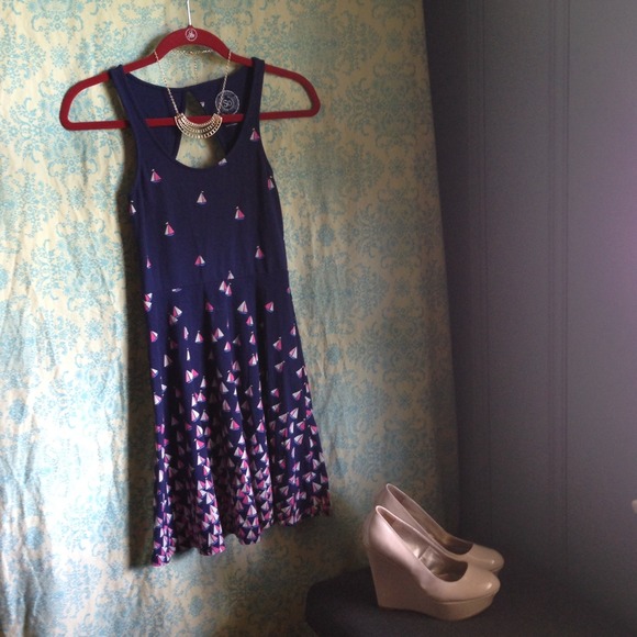 Sail boats A line skater dress