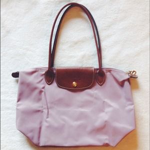Lavender Longchamp Le Pliage Small Tote
