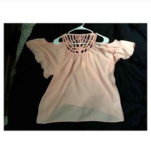 ❥cute see through sheer top
