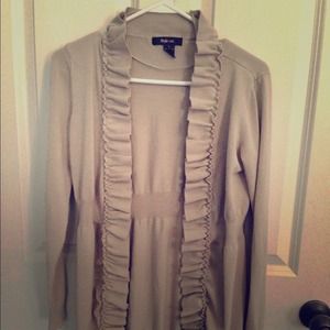 Style & co light beige/gray cardigan