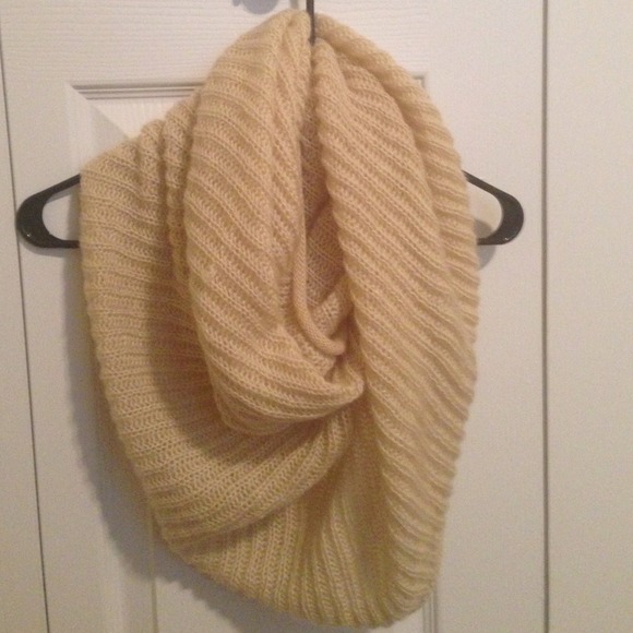 Cream Colored Wide Infinity Scarf