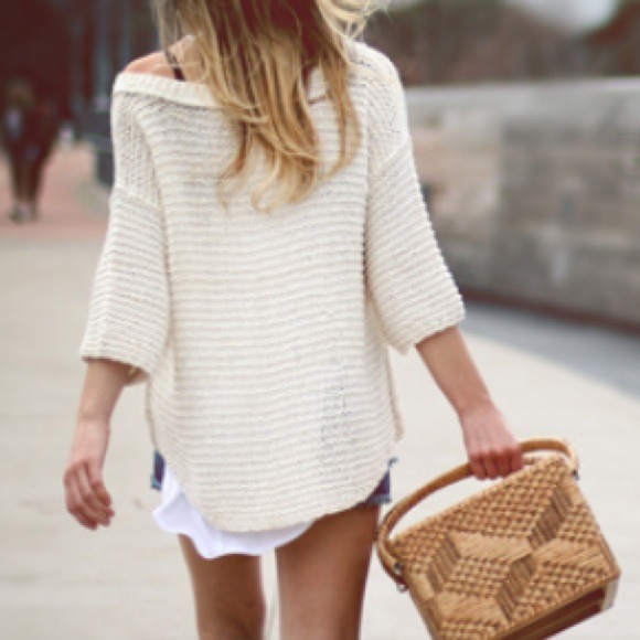 KEEPING FOR NOW Cream FP Short Sleeve Knit Sweater - Picture 3 of 4