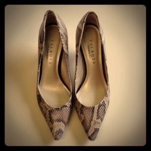 Talbot snakeskin heels.