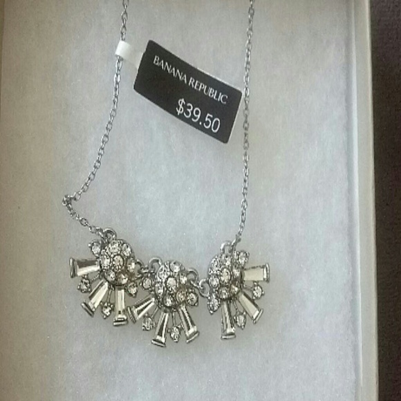 Banana Republic Silver Snowflake Necklace