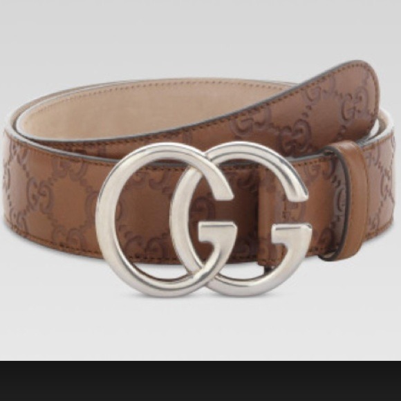 Brown leather authentic Gucci belt