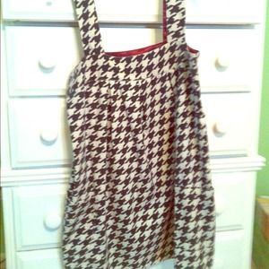 Houndstooth sleeveless tunic