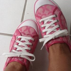Pink Coach Sneakers - Women's Size 7.5