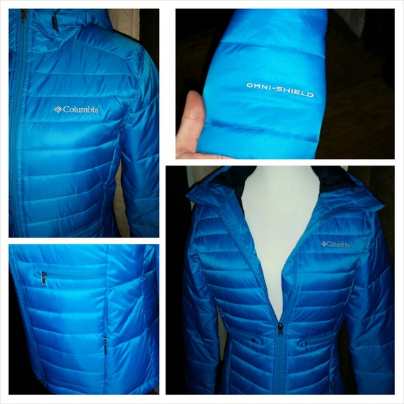 Columbia winter ski jacket womens size S blue hood - Picture 3 of 4