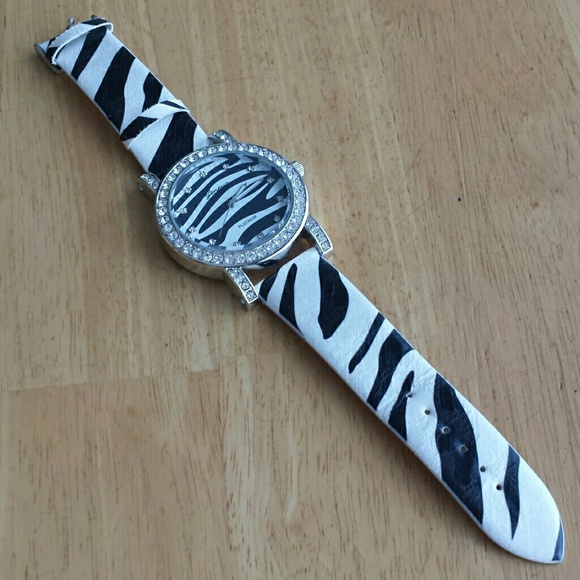 Add to purchase for $1-Bling Zebra Watch