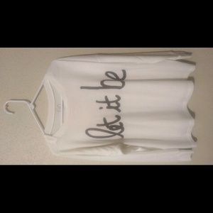 Let It Be Script Oversized Dolman Sweater