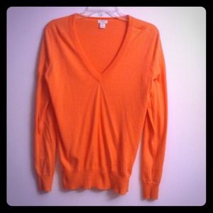 Jcrew long sleeve orange cotton sweater, medium