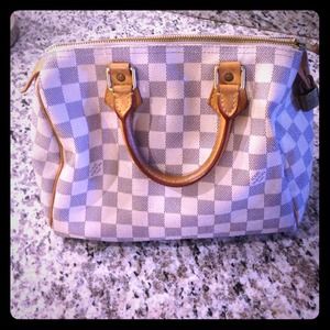 Louis Vuitton Damier Azur Speedy 25 Handbag
