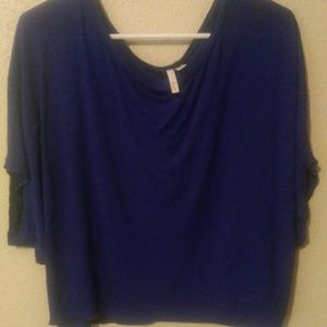Royal blue dressy crop top