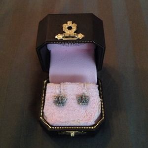 Juicy Couture crown stud earrings