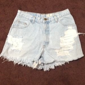 Homemade high waisted shorts