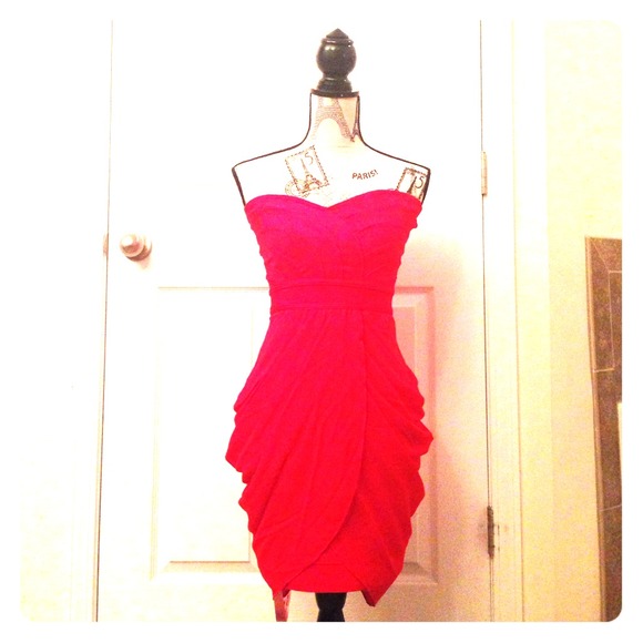 Beautiful Red Chiffon bandage dress!💋