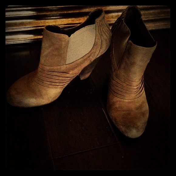 Vince Camuto Distressed Booties