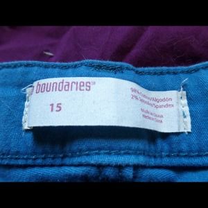 Women's no boundaries sz15 teal skinny pants