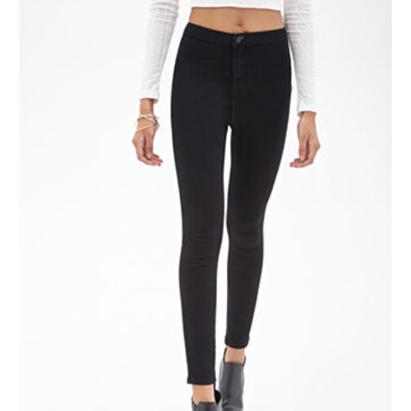 black high waisted jeans forever 21