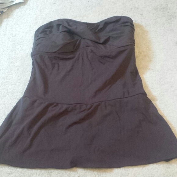 Strapless Brown Bathing Suit