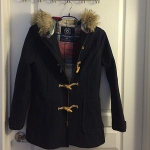 American eagle jacket with furry hood