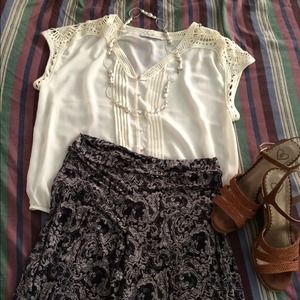 Palooza Pants BEAUTIFUL EGGPLANT AND CREAM