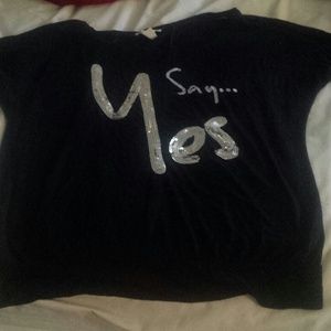 Say Yes off the shoulder shirt
