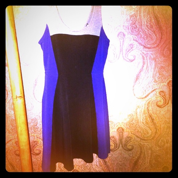 Skater style color block dress
