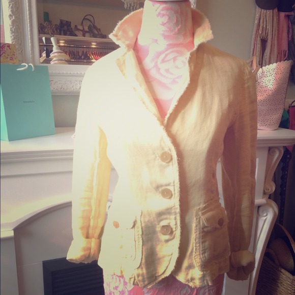 💰SOLD💰J. Crew Butter Yellow Linen Blazer