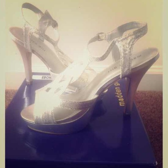 Silver high heels