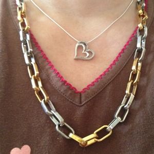 COSTUME GOLD AND SILVER NECKLACE
