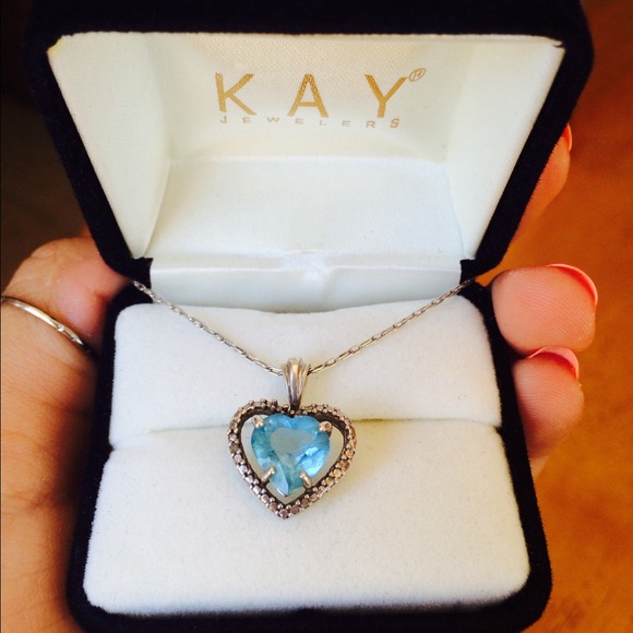 Diamond and gem sterling silver necklace from Kays
