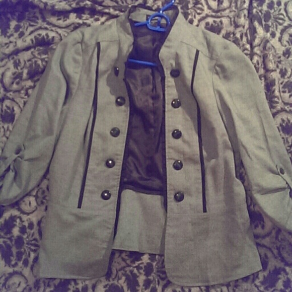 Grey Button Down Blazer