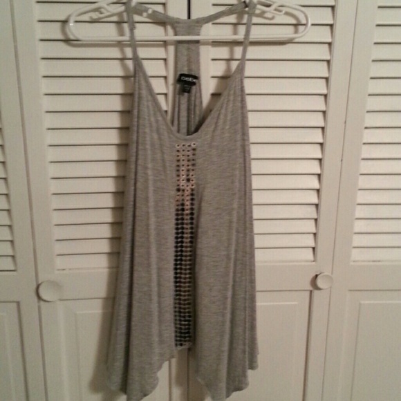 Bebe A-line Sequin Tank
