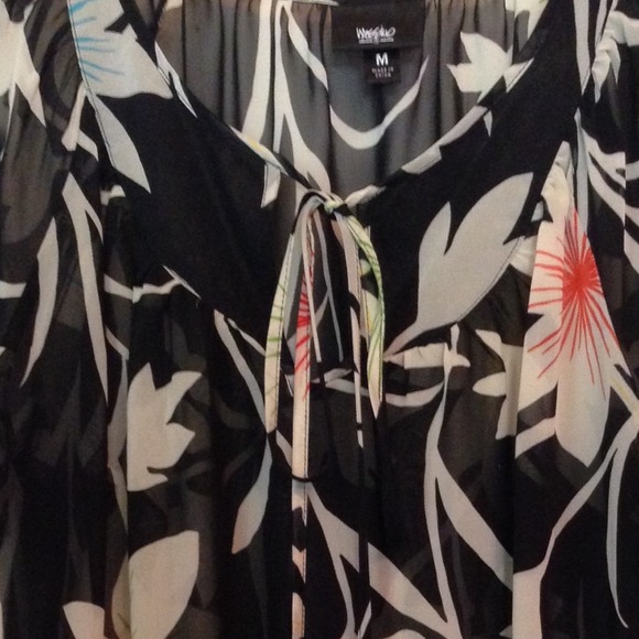 SALE!💥Blouse with black and white pattern - Picture 3 of 3