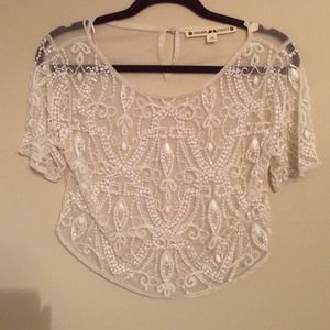 Gatsby-esque beaded crop top