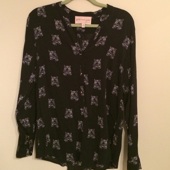 Philosophy Tiger Print Blouse