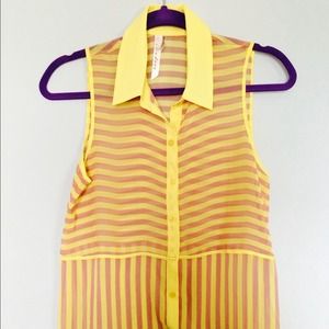 Tops Yellow and blue size S, M