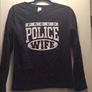Proud Police Wife Long Sleeve Shirt