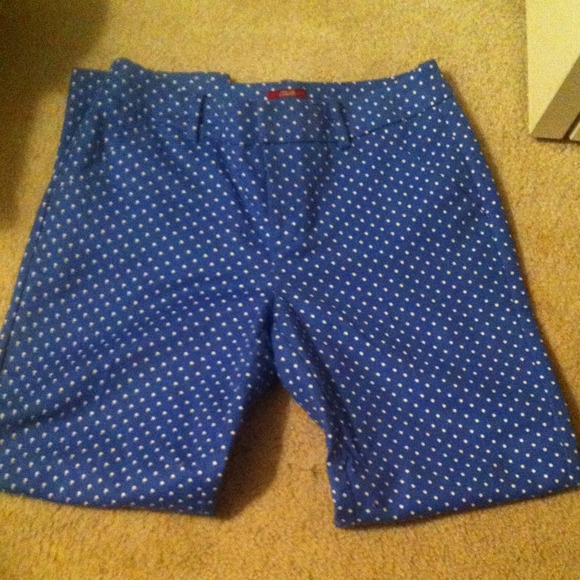 Merona blue and white polka dot pants