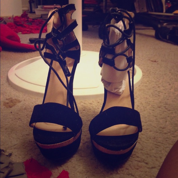 Black Wedge Heel. Only Worn Once.
