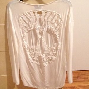 Long white sleeved top
